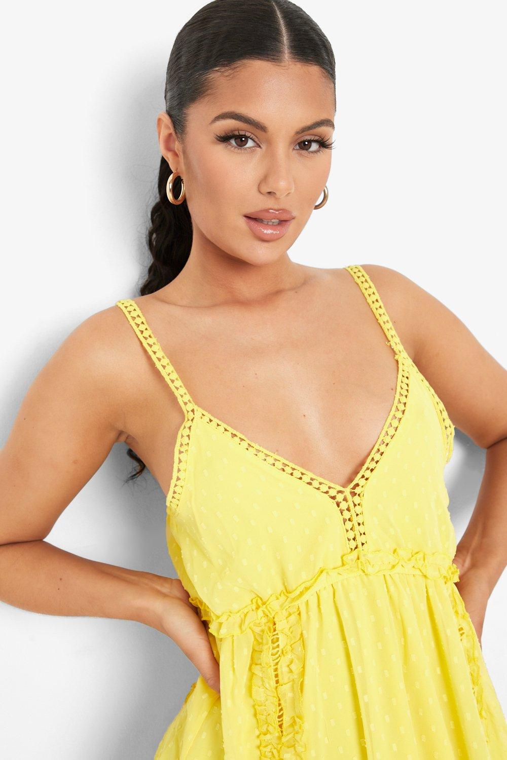 Boohoo yellow outlet dress